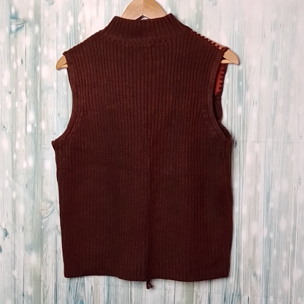 Patch Work Leather Vest Designers Studio Original… - image 2